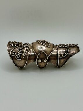 Silver 925 articulated  Full Finger Gothic Armour ring